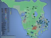GTA 6 interactive map with in-game names and locations. (Image source: kalterapfel123)