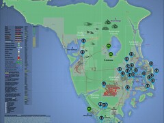 GTA 6 interactive map with in-game names and locations. (Image source: kalterapfel123)