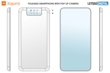 More renders based on the new Xiaomi foldable. (Source: LetsGoDigital)