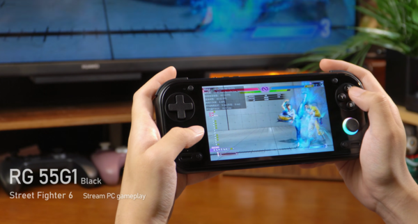 The Anbernic RG 55G1 can also be used to stream games from a PC.