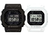 The black Casio GW-5000HS-1 and the white Casio GW-5000HS-7 watches. (Image source: Great G-Shock World - upscaled with AI) 