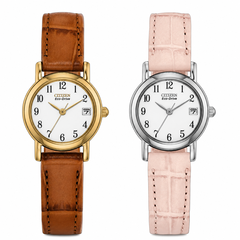 The Citizen EW1277-15A and the EW1273-08A (from left to right)