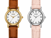 The Citizen EW1277-15A and the EW1273-08A (from left to right)
