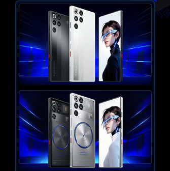 Color options of the two RedMagic 11S Pro (top) and 11S Pro+ (bottom) phones