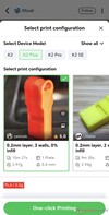 The smartphone app makes it easy to start printing