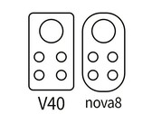 Alleged Honor V40 and Huawei Nova 8 rear camera schematics. (Source: Twitter)