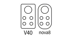 Alleged Honor V40 and Huawei Nova 8 rear camera schematics. (Source: Twitter)