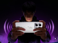 The Legion Y70 2026 will be released in China on May 19. Pictured: a promo picture showing the white color option of the phone.