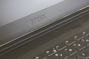 The MSI logo is subdued and even more difficult to see in contrast to its shiny silver appearance on the MSI G series