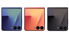 A first real-life image of the Samsung Galaxy Z Flip7 with the packing and cover display turned on is now circulating online. (Image source: Evan Blass)