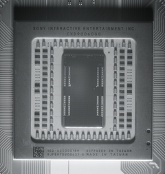 The PlayStation 5 has a custom RDNA 2 GPU with 36 CUs and 16 GB of GDDR6 VRAM. (Image source: @FritzchensFritz)