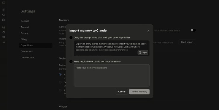 The import function is now available for the free tier as well.