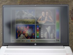 Outdoors under bright overcast