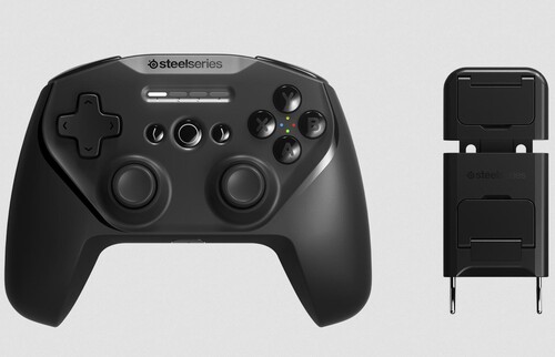 The SteelSeries Stratus+ controller includes a phone mount, making it a solid all-rounder with hall-effect sensors. (Image source: SteelSeries)