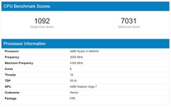 Ryzen 9 4900HS average. (Image source: Geekbench)