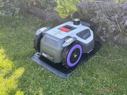 The Anthbot M9 Pro at its charging station.
