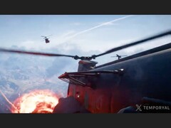 Screenshot from footage of the battle royale mode from Battlefield 6. (Image source: temporyal on X)