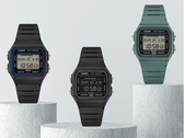 From left to right, pictured: Casio F-B100W-1AJF, F-B100W-1BJF, and F-B100W-3AJF. 