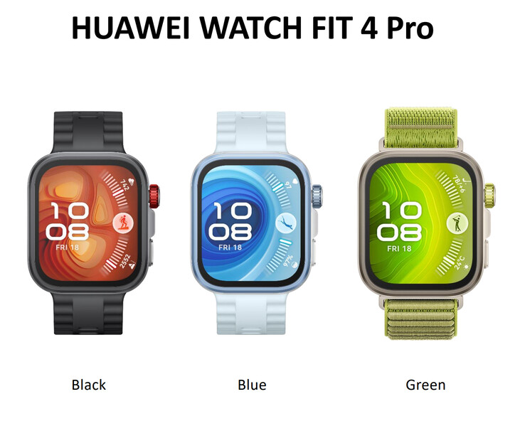 Color options of the smartwatch (Image source: Huawei)