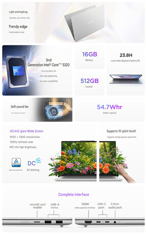 Core highlights of the laptop (machine translated)