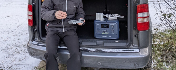 Charging drone batteries on the go