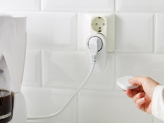 The IKEA TRETAKT smart plug is smaller than the older TRADFRI model (above). (Image source: IKEA)