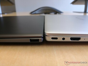Slightly thicker thicker and larger than the MateBook X Pro