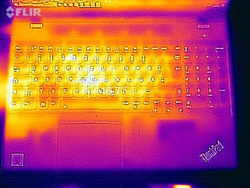 Temperature development upper side (load)