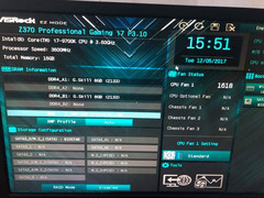 Intel Core i7-9700K shown running at 3.6 GHz base clock on an ASRock Z370 Professional Gaming i7 motherboard. (Source: Wccftech)