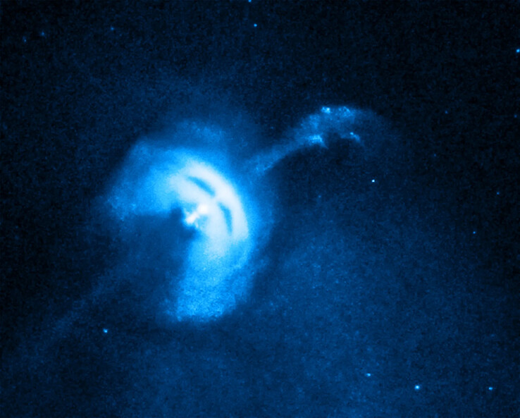 An image showing the puslar PSR B0833-45 and its jet.