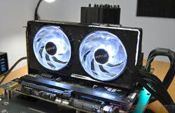 The KFA2 GeForce RTX 5070 1-Click OC during the noise emission measurements