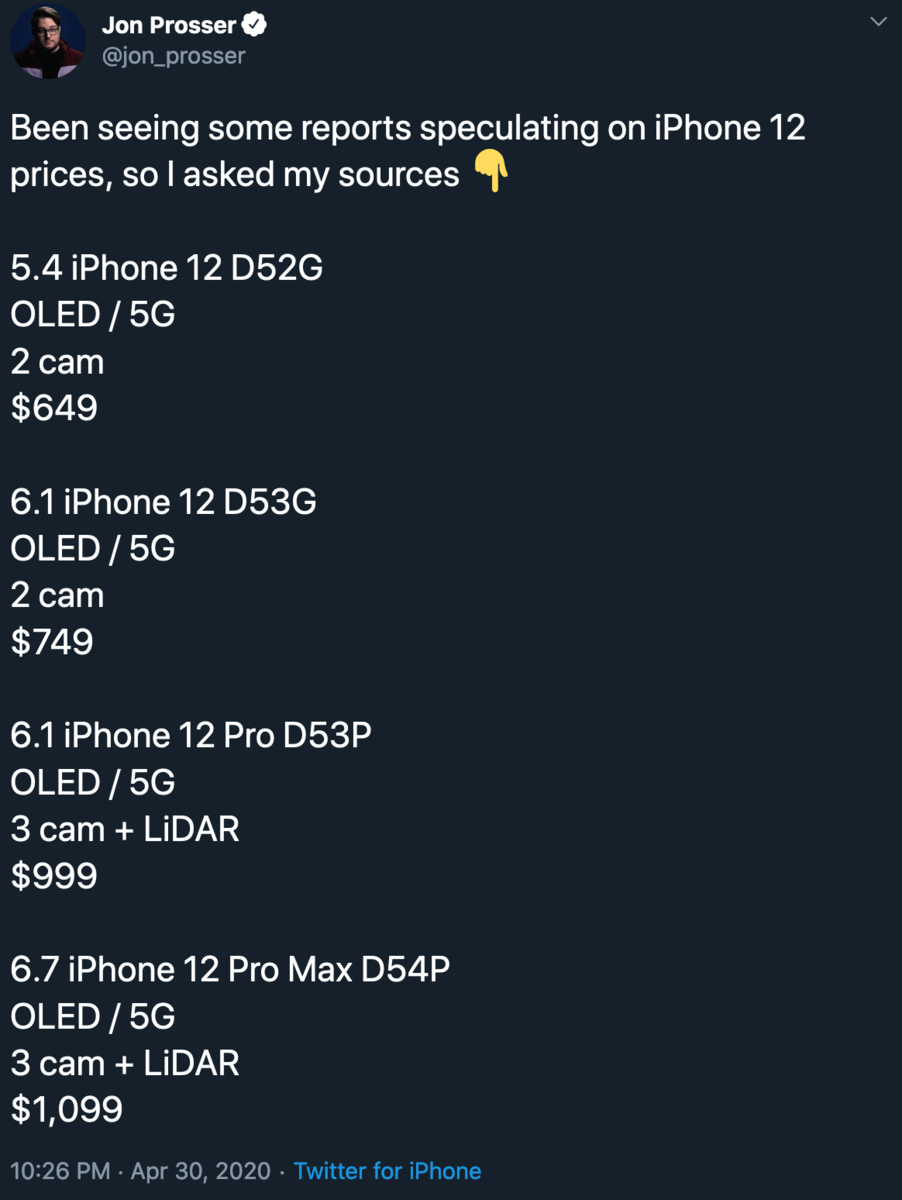 Iphone 12 Range Pricing And Model Numbers Leaked Notebookcheck Net News