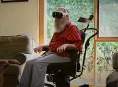 One particular patient is testing the Synchron BCI in tandem with the Apple Vision Pro. (Image source: Synchron YT)