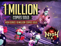 A screengrab of Nioh 3's 1 Million Copies sold announcement by Team Ninja