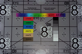 Photograph of our test chart