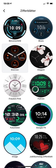 Alternative watch faces