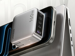 The new 5-port 160W fast charger costs around $36 in China. Pictured: a promo picture of the power adapter. (Image source: Ugreen)