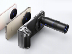 The Vivo X300 Pro with its camera kit accessory attached. (Image source: Vivo - edited)