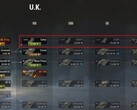 World of Tanks 1.6 British tech tree changes (Source: Own)