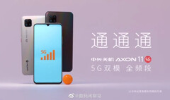A render showing the Axon 11's rumored square camera. (Source: Weibo via IndiaShopps)
