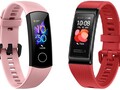 The Honor Band 5 and Huawei Band 4 Pro both feature a 0.95-inch AMOLED screen. (Image source: Honor/Huawei - edited)