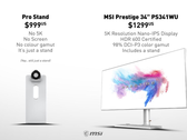 MSI takes jab at Apple's $999 monitor stand on Twitter, nails it (Source: MSI)