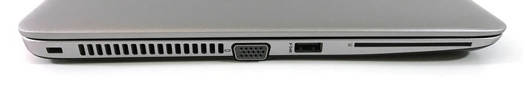 Left side: Kensington lock, VGA, USB 3.0, SmartCard reader