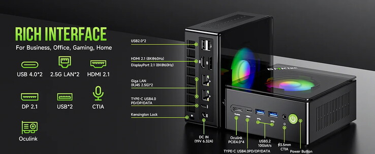 An OCuLink connection is also available. (Image source: GMKtec)