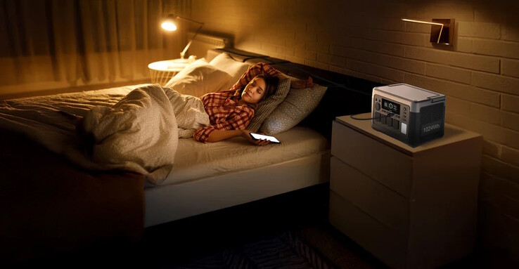 At 500 watts, the P1000E power station is very quiet at just 29dB (Image source: Oukitel)