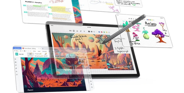 Notes and drawings can be made with the optional pen