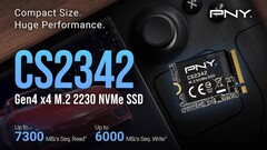 PNY's upcoming high-speed CS2342 M.2 2230 SSD works with Steam Deck, Asus ROG Ally, and other handheld gaming devices (Image source: PNY)