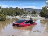 Tesla's FSD drove this particular Model 3 into a watery grave. (Image source: Wham Baam Teslacam on YouTube)