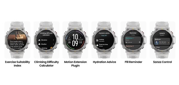 The Amazfit T-Rex 3 is packed with features including native Sonos control. (Image source: Amazfit)