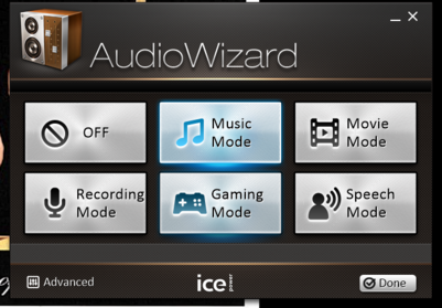 The AudioWizard software.... The AudioWizard software....